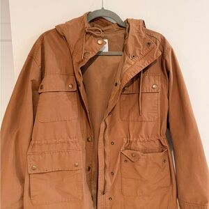 Tan Hooded Jacket